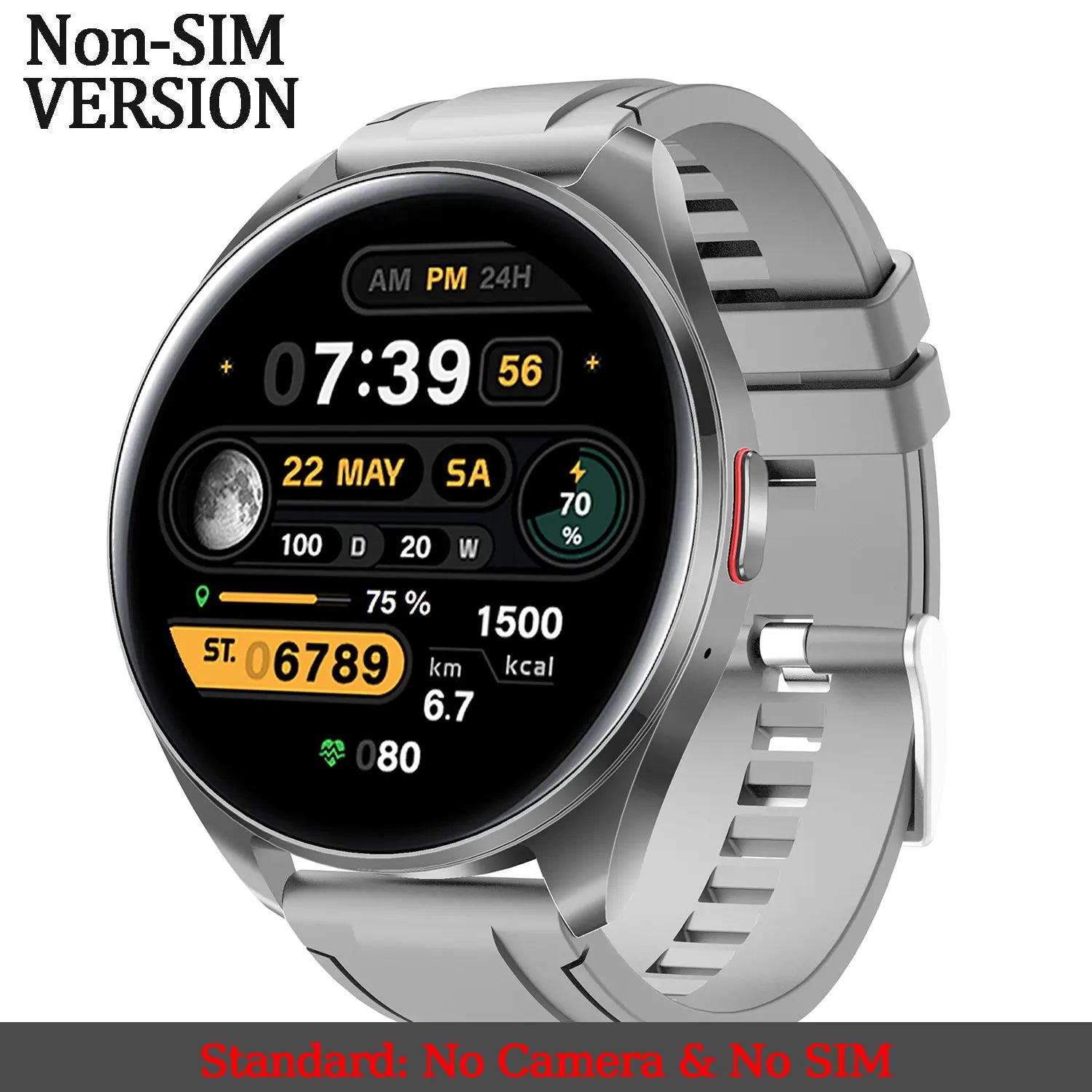W&O 2026 Fashion Smart Watch, 1.73'' AMOLED Large Screen 3GB+32GB Smartwatch for Men Women with Rotating Camera Wifi GPS, 800Mah Fitness Activity Tracker Watch