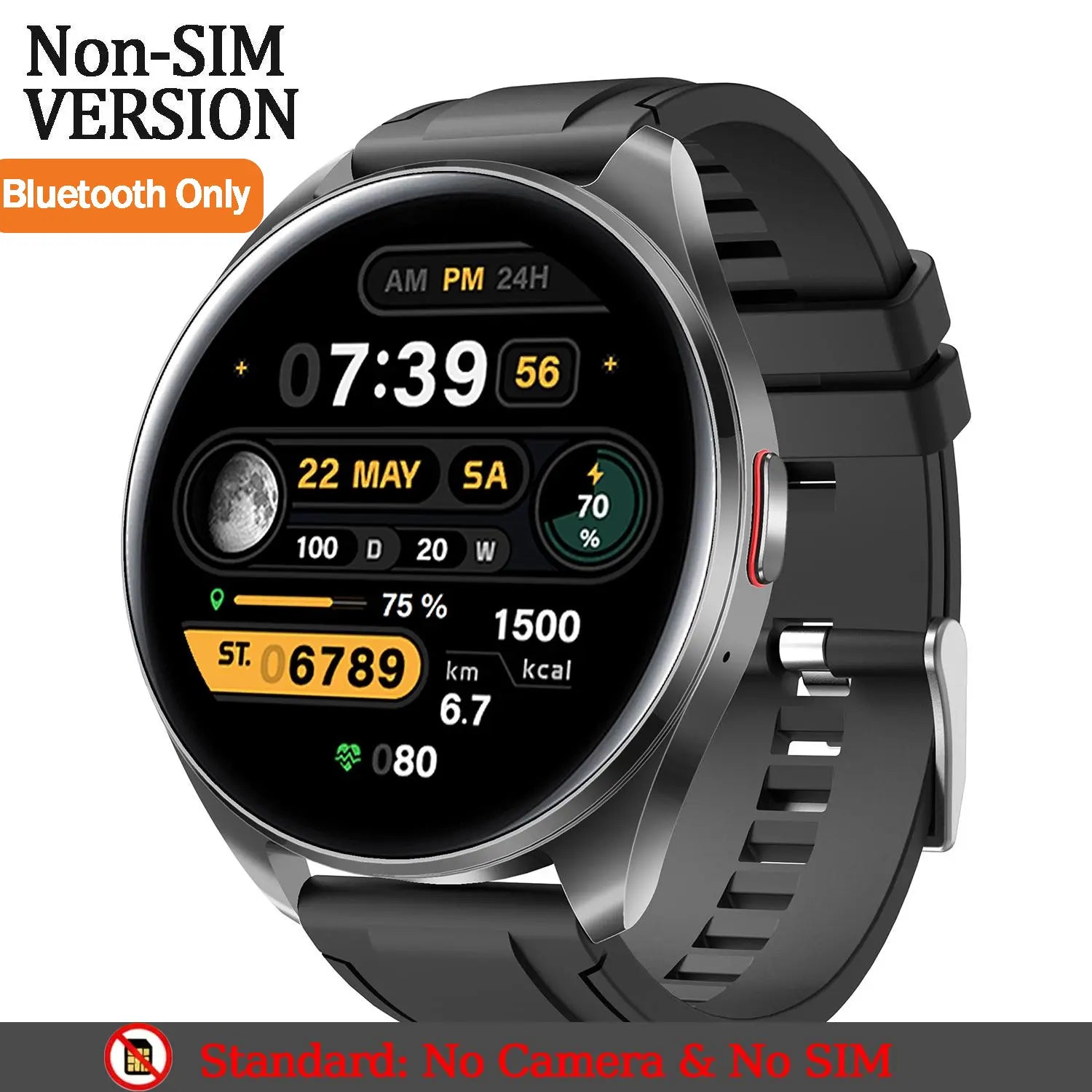 W&O 2026 Fashion Smart Watch, 1.73'' AMOLED Large Screen 3GB+32GB Smartwatch for Men Women with Rotating Camera Wifi GPS, 800Mah Fitness Activity Tracker Watch